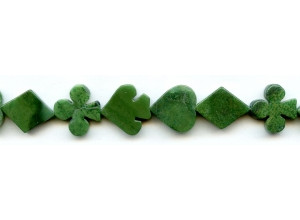 African Jade 15-17mm Poker Suits