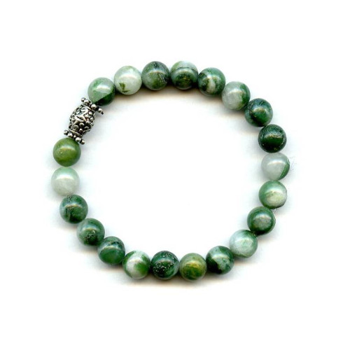 131-1094 African Jade <br>8mm Round Bracelet