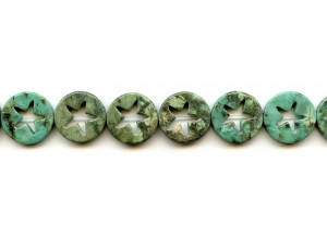 African Turquoise 16mm Star Donut