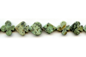 African Turquoise 14-16mm Poker Suits