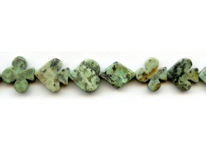 African Turquoise 14-16mm Poker Suits