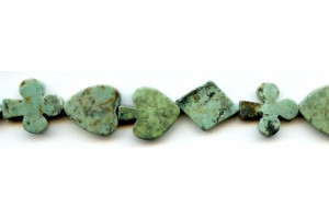 African Turquoise 16-17mm Poker Suits