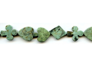 African Turquoise 16-17mm Poker Suits