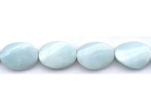 Amazonite 18x25 Twisted Flat Oval