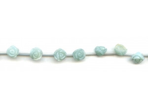 Amazonite 8mm Carved Rose