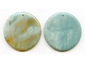 Amazonite 45mm Coin Pendant