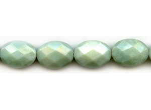 Amazonite 18x25 Faceted Flat Oval