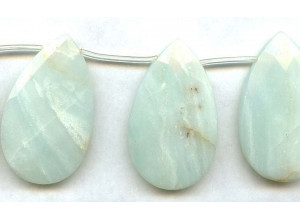 Amazonite 30x50 Flat Pear Briolette