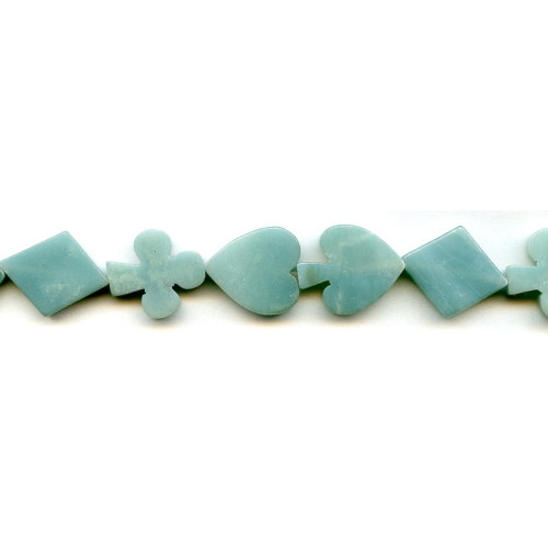 133-2099 Amazonite <br>16-17mm Poker Suits