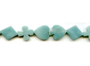 Amazonite 16-17mm Poker Suits