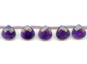 Amethyst 16mm Flat Pear Briolette