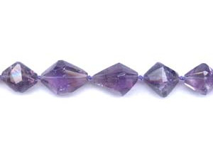 Amethyst 14x Faceted Diamond Nugget