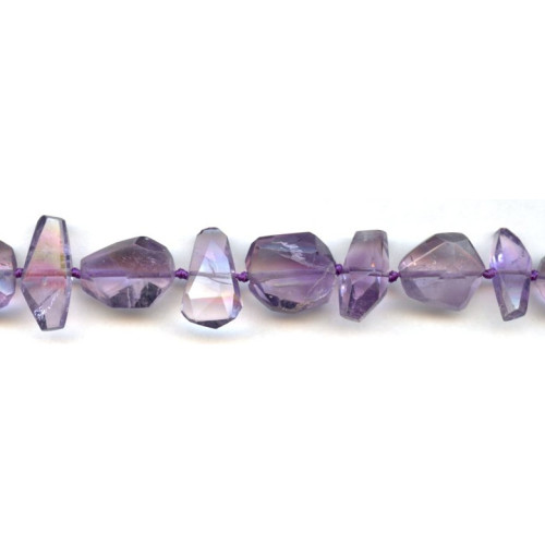 134-1726 Amethyst <br>15-20mm Faceted Nugget