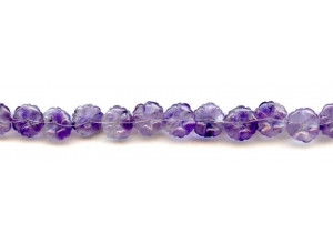 Amethyst 8-10mm Carved Flower