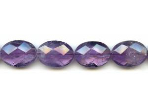 Amethyst 18x25 Faceted Flat Oval