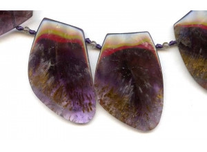 Cacoxenite Amethyst 32-48x Fancy Drop Necklace