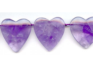 Amethyst 32-36x Heart Drop