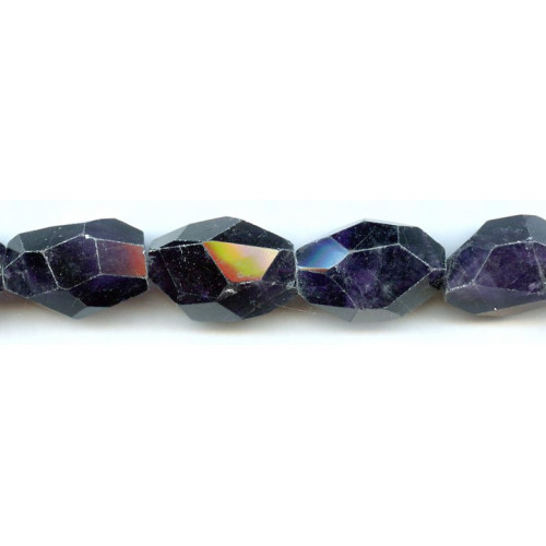 134-2686 Amethyst <br>18x28 Faceted Nugget