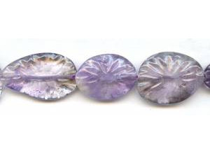 Amethyst 26x35 Carved Fancy Flat Oval