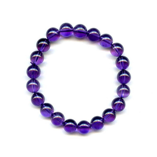 134-2711 Amethyst <br>9mm Round Bracelet