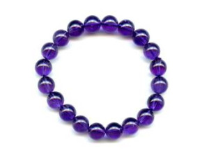 Amethyst 9mm Round Bracelet