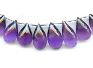 Amethyst 22-30x Teardrop Briolette