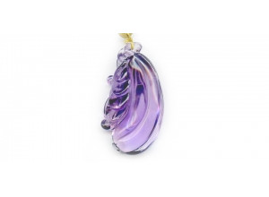 Amethyst 42x23 Carved Pendant