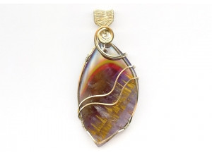 Cacoxenite Amethyst 65x30 Wired Pendant