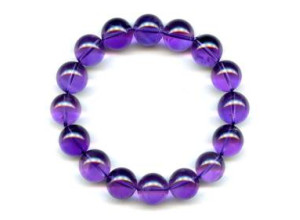 Amethyst 14mm Round Bracelet