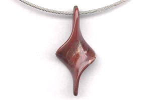 Apple Jasper 60x27 Twist Pendant