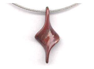 Apple Jasper 60x27 Twist Pendant