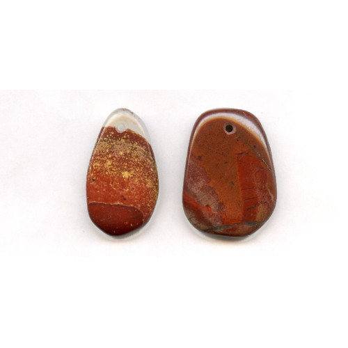 136-1022 Apple Jasper <br>32-40x Fancy Pendant