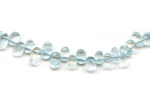 Aquamarine 7-11x Flat Oval Drop