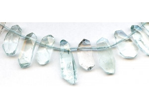 Aquamarine 18-30x Faceted Nugget Drop