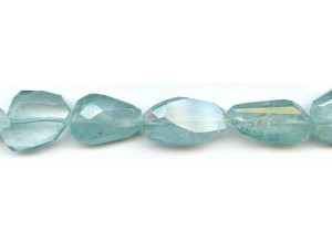 Aquamarine 10-20x Faceted Flat Nugget