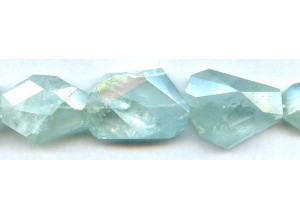 Aquamarine 14-24x Faceted Flat Nugget