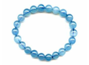 Aquamarine 9mm Round Bracelet