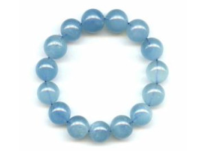 Aquamarine 14mm Round Bracelet