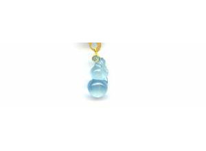 Aquamarine 20-22mm Gourd Pendant