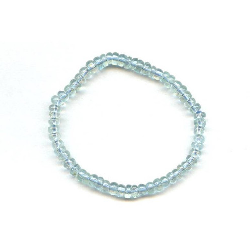 137-2436 Aquamarine <br>5mm Rondelle Bracelet