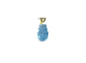 Aquamarine 19x13 Carved Pendant