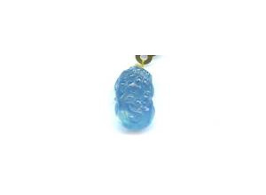 Aquamarine 24x15 Carved Pendant