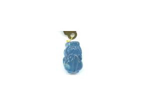 Aquamarine 21x14 Carved Pendant