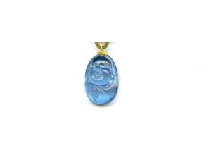 Aquamarine 24x17 Carved Pendant