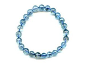 Moss Aquamarine 7.5-8mm Round Bracelet