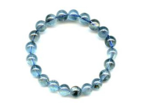 Moss Aquamarine 9mm Round Bracelet