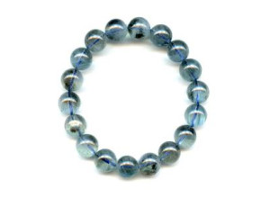 Moss Aquamarine 11-12mm Round Bracelet