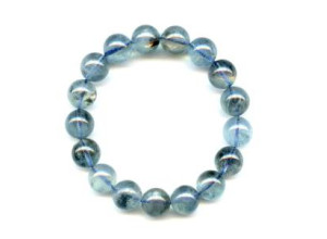 Moss Aquamarine 13mm Round Bracelet