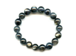 Moss Aquamarine 11-12mm Round Bracelet