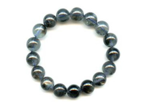 Moss Aquamarine 12mm Round Bracelet